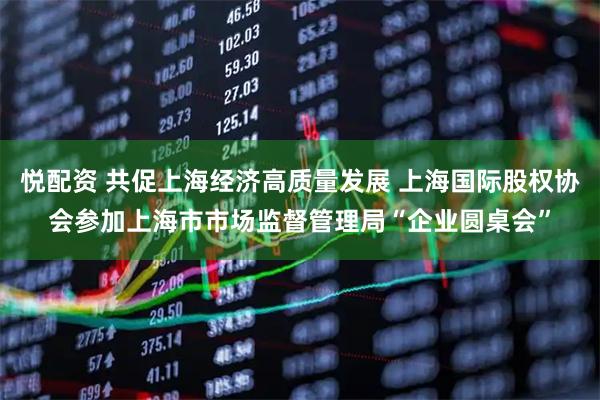 悦配资 共促上海经济高质量发展 上海国际股权协会参加上海市市场监督管理局“企业圆桌会”